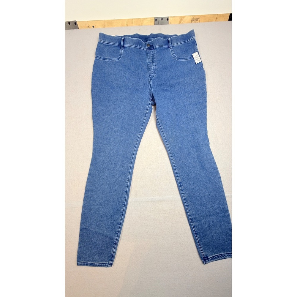 Time and Tru Women XXL 20 Vibrant Med Wash High Rise Skinny TT Jegging Denim - Picture 2 of 6